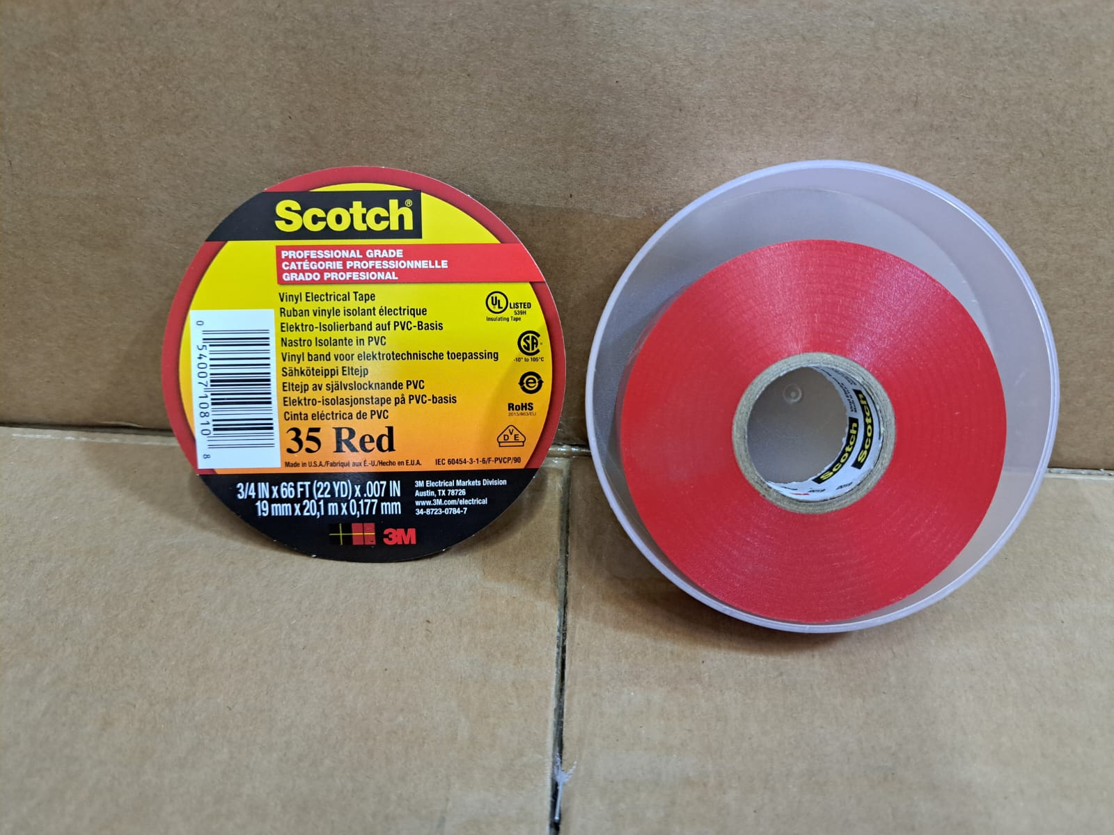 Лента 3M Scotch 35 Red 19мм х 20м 7000031668